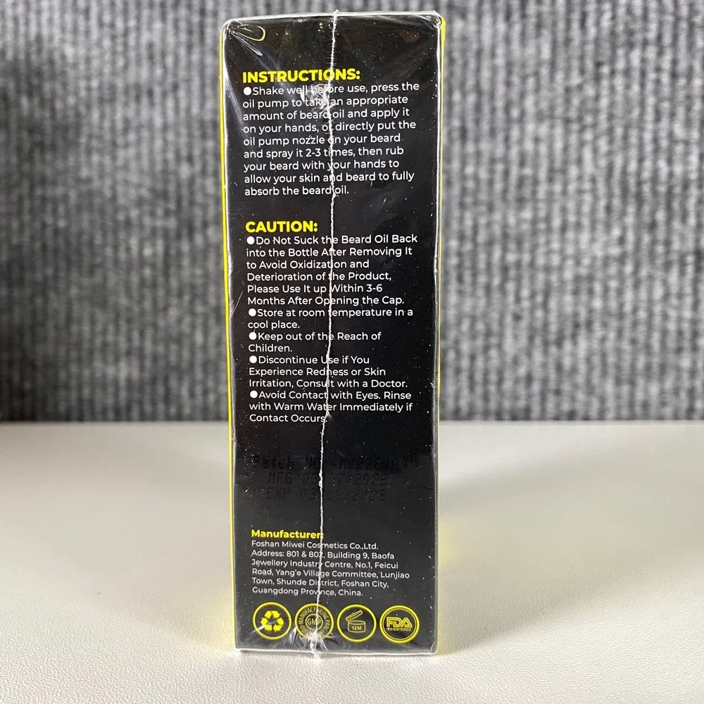 First Melody Biotin Beard Growth Oil 2 Pack Sandalwood Castor Oil